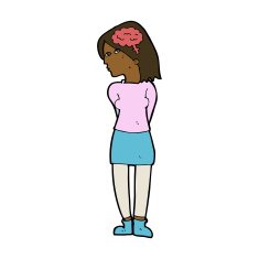 cartoon brainy woman N7