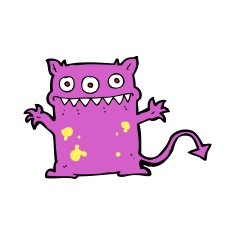 cartoon little monster N49