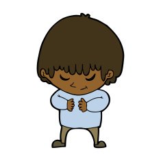 cartoon shy boy N16
