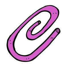 cartoon paperclip N18