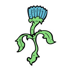 cartoon flower N335