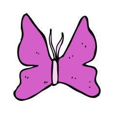 cartoon butterfly symbol N16
