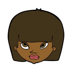 cartoon annoyed woman N137