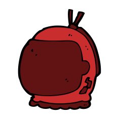 cartoon astronaut helmet N28