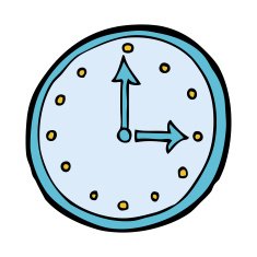 cartoon clock symbol N7
