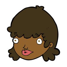 cartoon staring girl N6