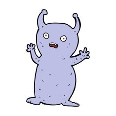 cartoon funny little alien N9