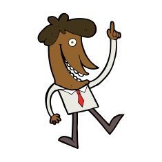 cartoon man with idea N122