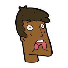 cartoon shocked man N94