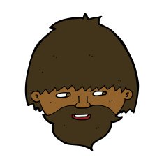 cartoon bearded man N42