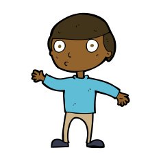 cartoon waving man N52