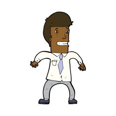 cartoon nervous businessman N7
