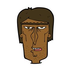 cartoon angry face N20