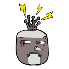 cartoon robot head N56