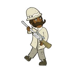 cartoon big game hunter N7