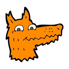 Cartoon Fox Head N22