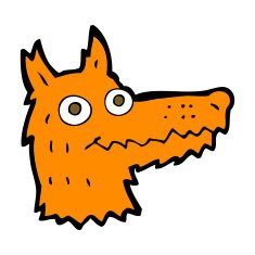 Cartoon Fox Head N23