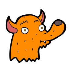 cartoon happy fox N6