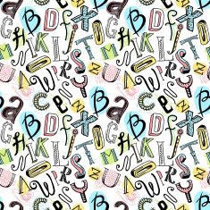 Seamless alphabet color