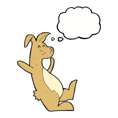 cartoon hare with thought bubble N3