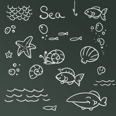 Sea icon set