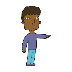 cartoon pointing man N80