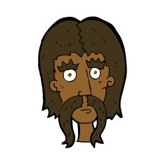 cartoon man with long mustache N9