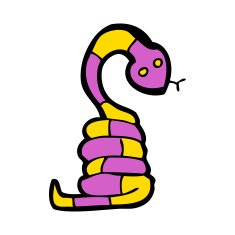 Cartoon Snake N165
