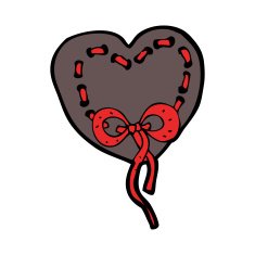 stitched heart cartoon N7