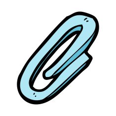 cartoon paperclip N19
