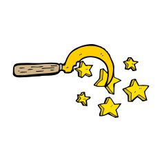 cartoon magic druid's sickle N4