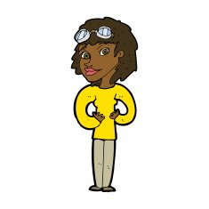 cartoon aviator woman N7