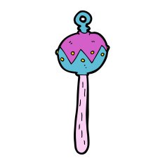 cartoon old rattle N7