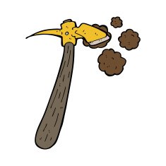 Cartoon Pick Axe N11