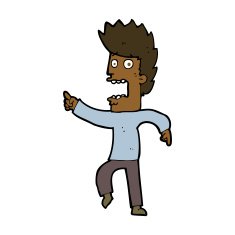 cartoon terrified man N192