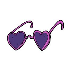 cartoon heart sunglasses N6