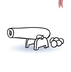ancient cannon vector illustration N2