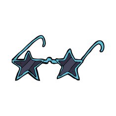cartoon star sunglasses N5