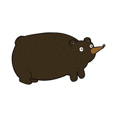 funny cartoon bear N46