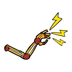 Cartoon Robot Arm N23