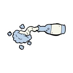 cartoon spilled bottle N11