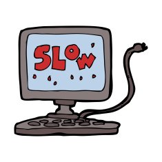 cartoon slow computer N6