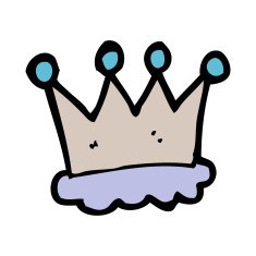 cartoon crown symbol N12