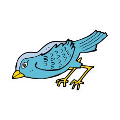 cartoon garden bird N28