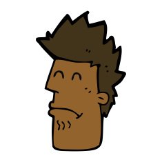 cartoon man feeling sick N7