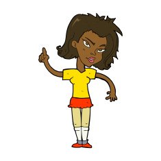 cartoon woman with idea N183