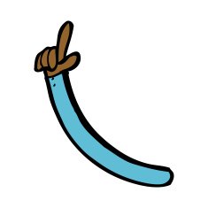 cartoon pointing arm N20