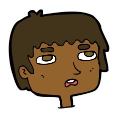 cartoon unhappy face N13