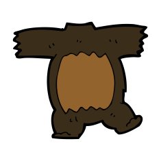 cartoon black bear body (mix and match cartoons) N4
