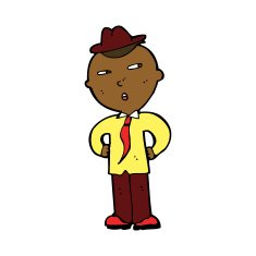 cartoon man wearing hat N38